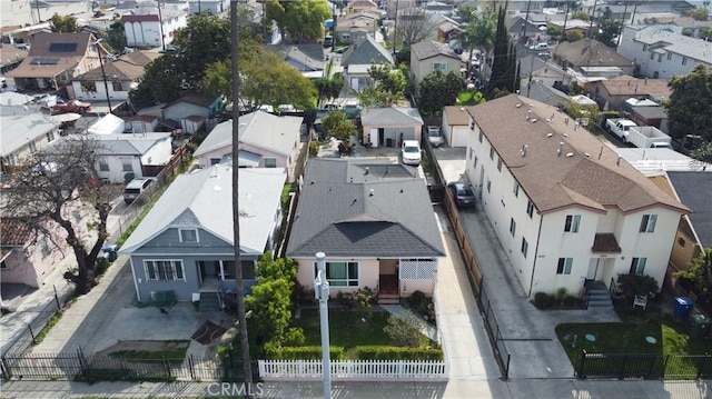 drone / aerial view with a residential view