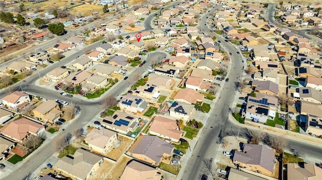 bird's eye view with a residential view