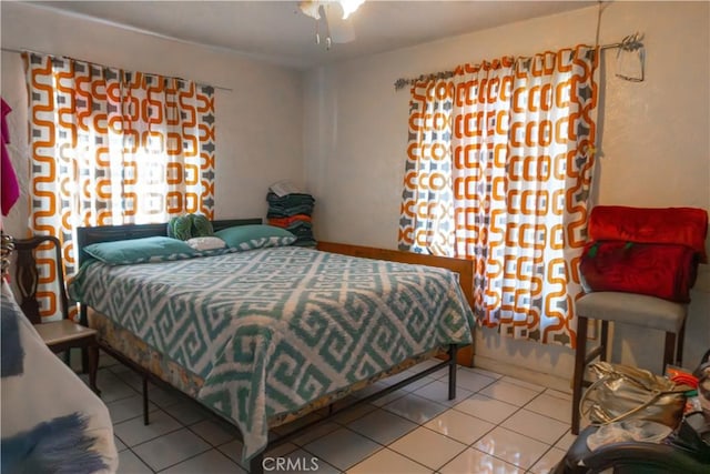 view of tiled bedroom