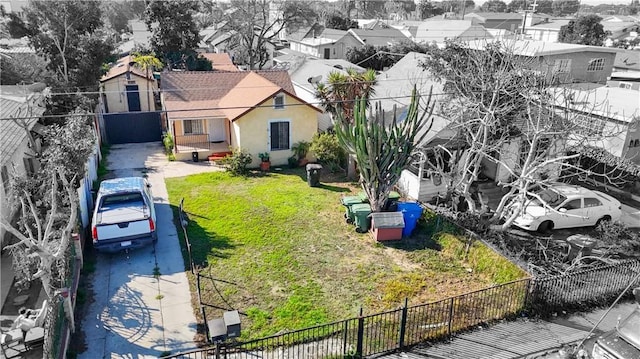 bird's eye view featuring a residential view