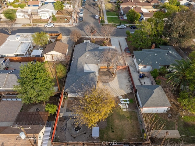 drone / aerial view with a residential view