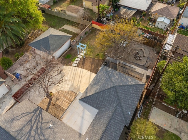 aerial view with a residential view