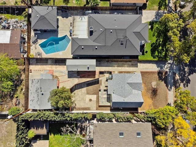 aerial view with a residential view