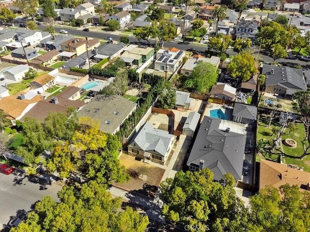 aerial view featuring a residential view