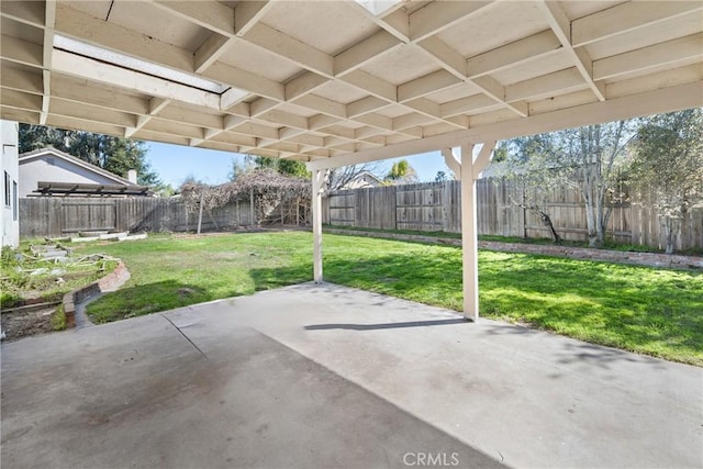 view of patio with a fenced backyard