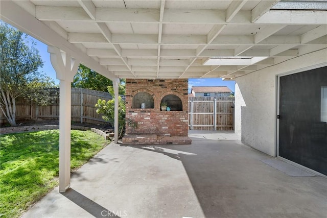 view of patio / terrace with fence