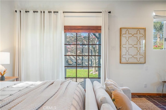 bedroom with baseboards