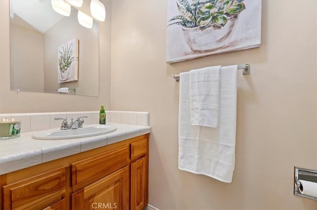 bathroom featuring vanity