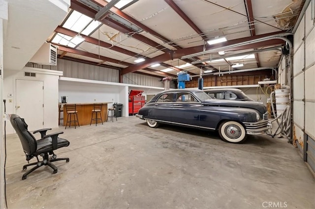 garage featuring visible vents