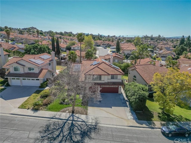 aerial view featuring a residential view