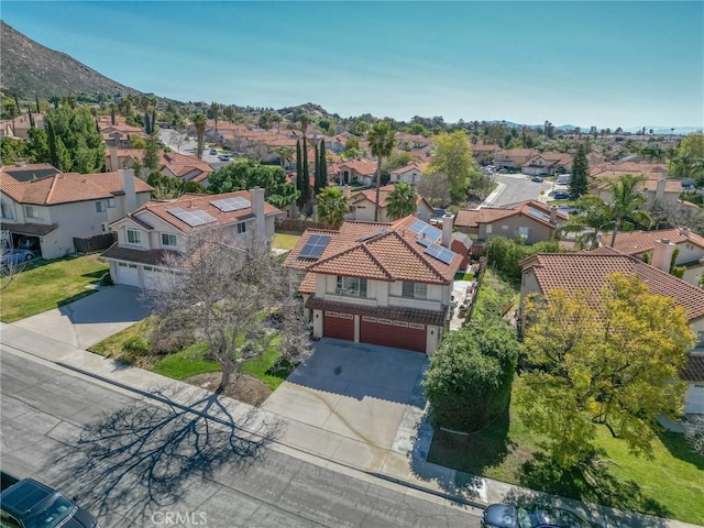 drone / aerial view with a residential view