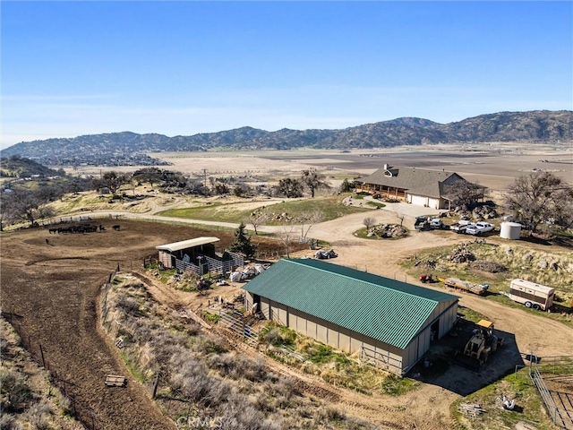 bird's eye view with a mountain view