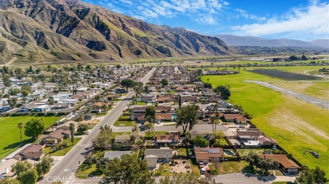 1787 N Ella Mae Ln, San Jacinto, CA 92583 - drone / aerial view with a mountain view and a residential view