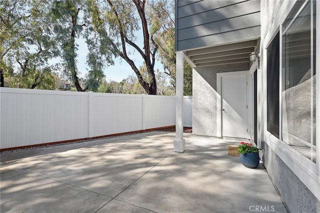 view of patio / terrace with a fenced backyard