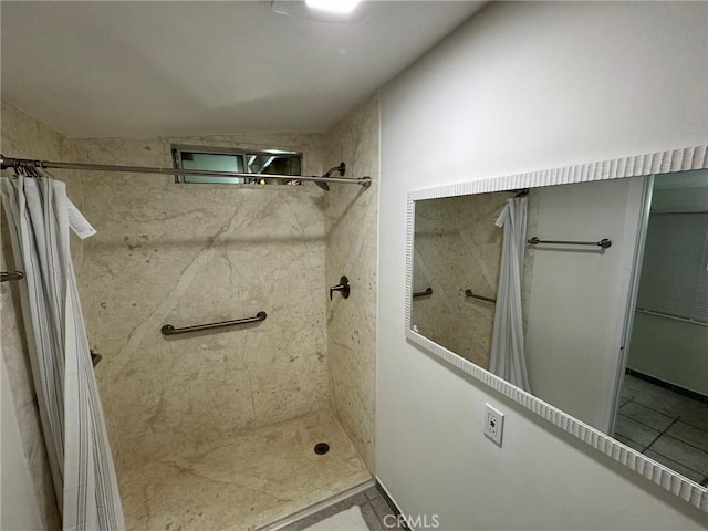 full bathroom with a stall shower