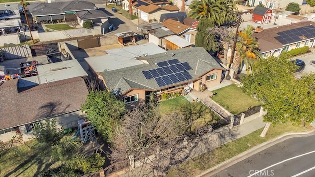 bird's eye view with a residential view