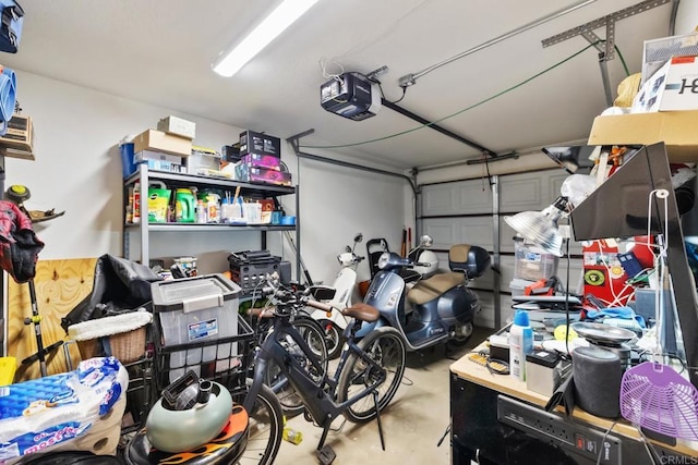 garage featuring a garage door opener