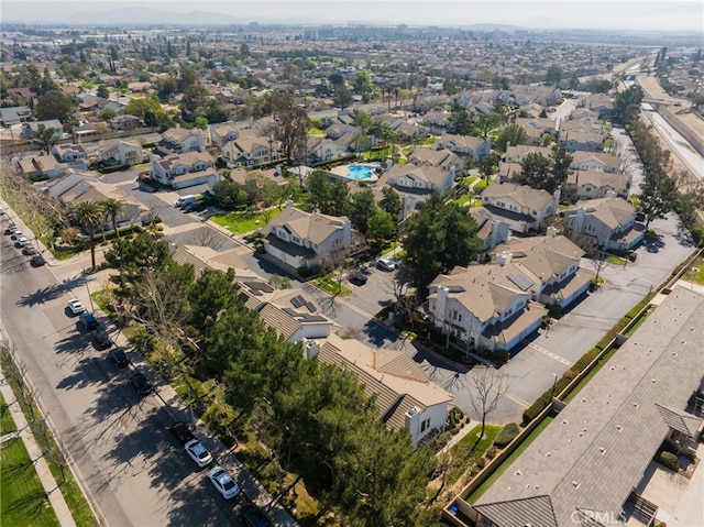 aerial view featuring a residential view