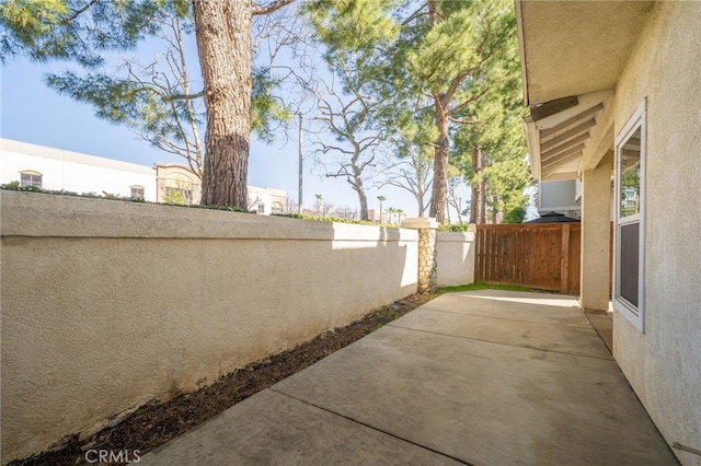 view of patio with a fenced backyard