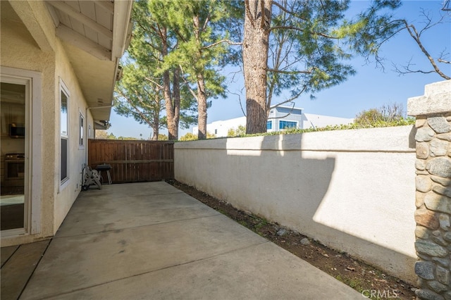 view of patio / terrace with a fenced backyard