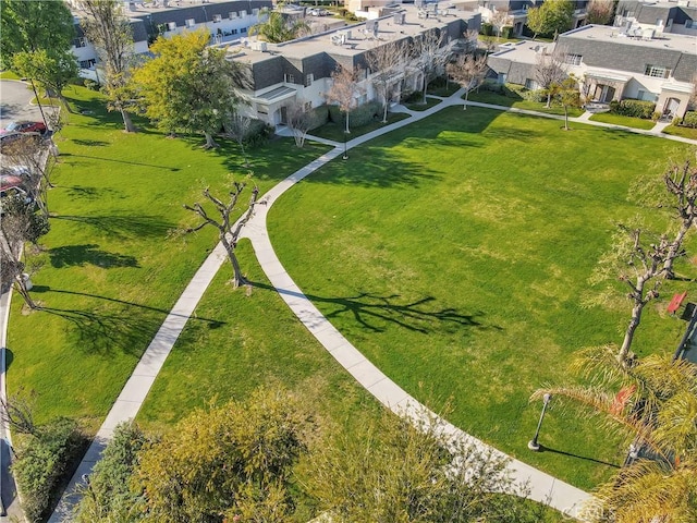 drone / aerial view with a residential view