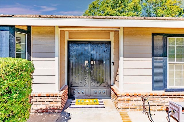 view of doorway to property