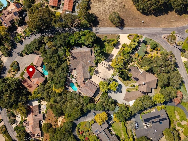 drone / aerial view featuring a residential view