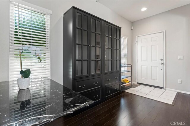 1339 Castledale St, Riverside, CA 92501 - foyer with baseboards, recessed lighting, and wood finished floors
