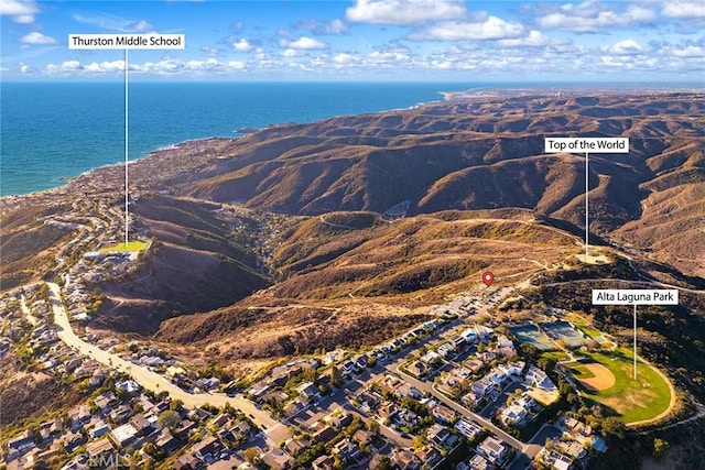 3355 Alta Laguna Blvd, Laguna Beach, CA 92651 - aerial view of property and surrounding area featuring a large body of water