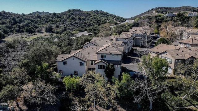 aerial view with a residential view and a mountain view