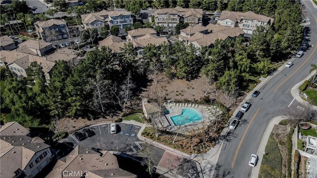 bird's eye view with a residential view