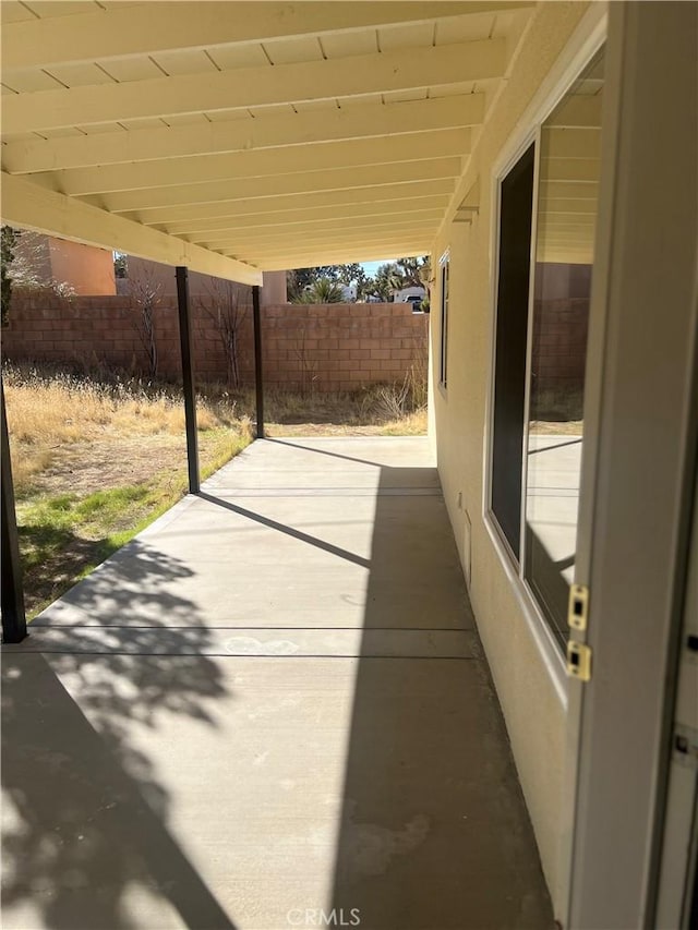 view of patio with fence