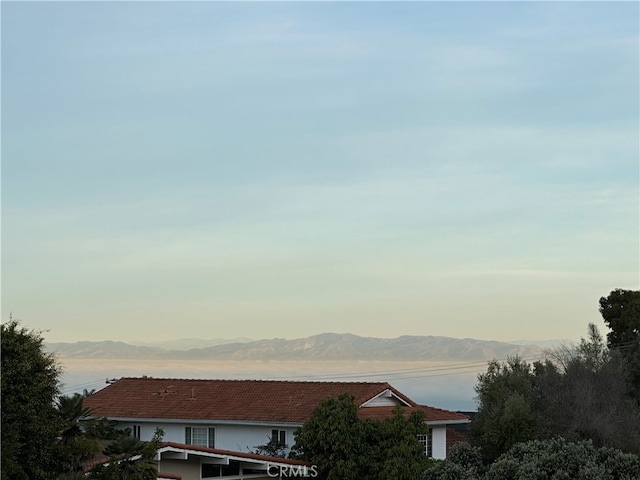 view of water feature featuring a mountain view