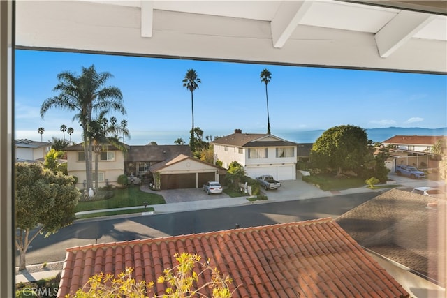 exterior space with a residential view