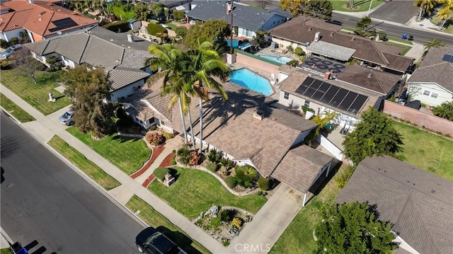 aerial view with a residential view