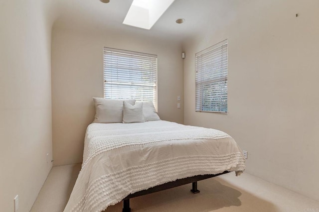 bedroom with a skylight