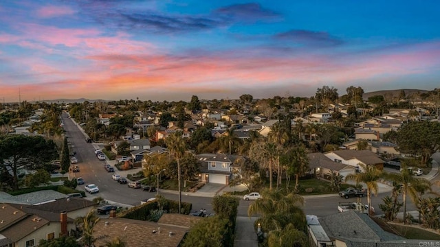 aerial view featuring a residential view