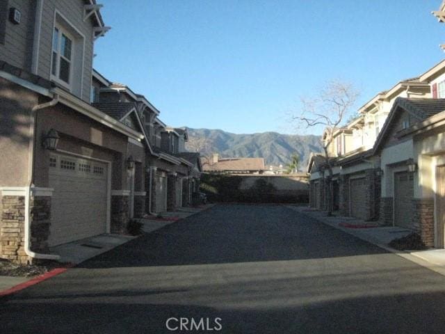 view of road with a mountain view