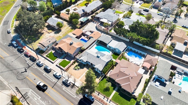 drone / aerial view with a residential view