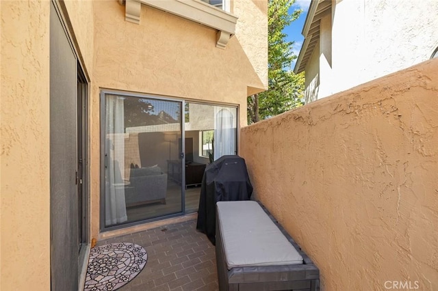 view of patio / terrace featuring a grill