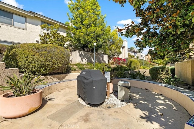 view of patio with a fenced backyard