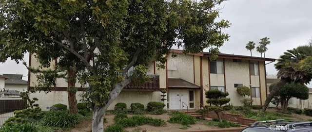 view of front of home with stucco siding