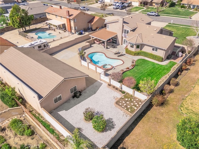 drone / aerial view featuring a residential view