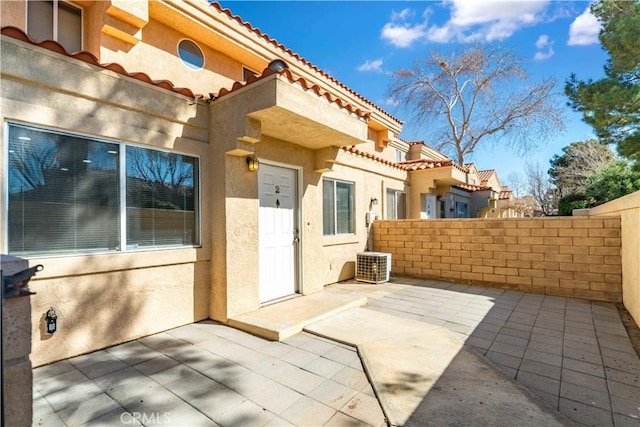 view of patio with fence