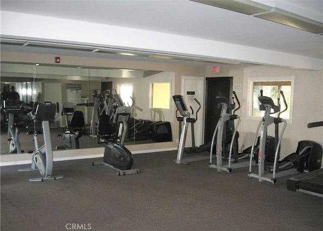 view of exercise room