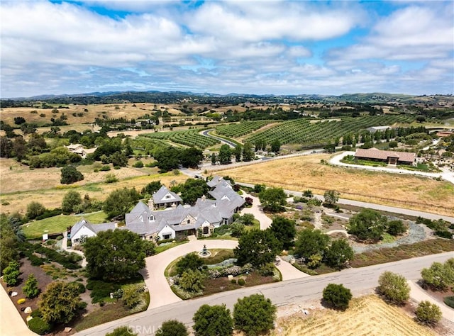 drone / aerial view featuring a rural view