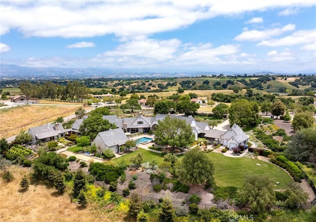 drone / aerial view with a residential view