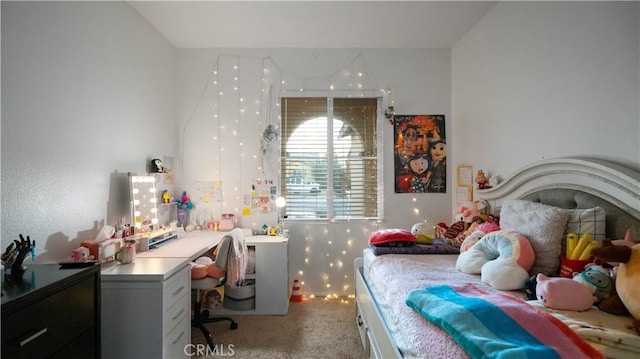 bedroom featuring carpet flooring