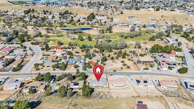 aerial view with a residential view