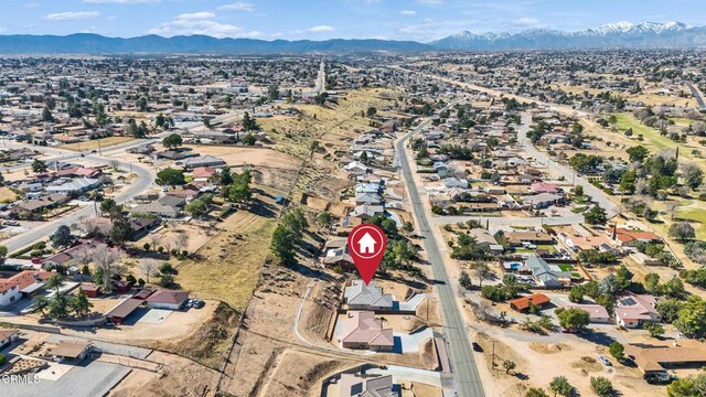 17717 Bangor Ave, Hesperia, CA 92345 - aerial view of property and surrounding area with mountains and nearby suburban area